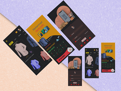 Men's clothing store design app design illustration ui ux