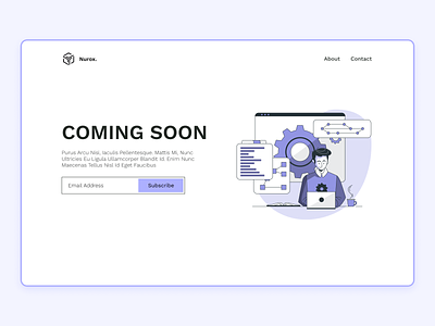 Coming Soon Page design graphic design illustration landing page ui vector