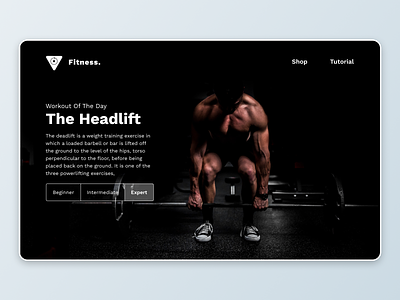 Workout Page deadlift design exercise graphic design gym landing page home gym landing page ui workout