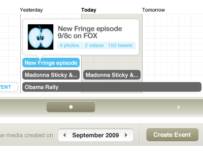 Timelines, Events & Stacks brown calendar citrusbyte draggable event grey grid stack timeline ui