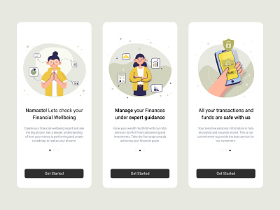 Onboarding screens