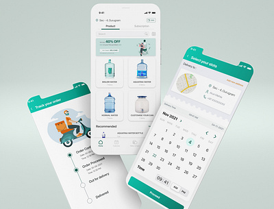 Water Bottle Delivery App app design mobile app ui ui design ux water delivery app