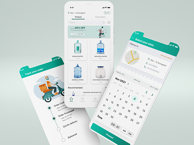 Water Bottle Delivery App app design mobile app ui ui design ux water delivery app