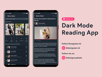 Dark Mode Reading App challenge dark app dark mode dark theme dark ui darkmode design jam mobile app design mobile design mobile ui reading app ui ux ui design uidesign