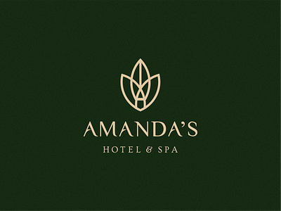 Amanda's Hotel & Spa brand identity creative design graphic design logo logomark logotype logotypes minimalistic