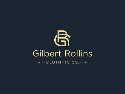 Gilbert Rollins logo brand identity creative design graphic design icon logo logo design logotype minimal logo minimalist design monogram simple typography