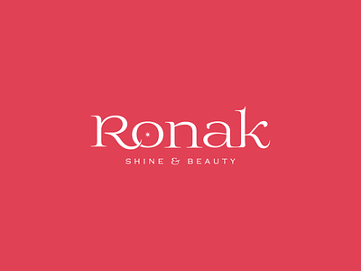 Ronak Shine & Beauty logo brand identity creative design graphic design logo logotype minimal simple typography wordmark