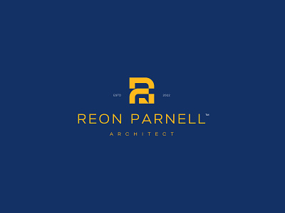 Reon Parnell Architect Logo architect brand identity custom logo design graphic design logo logo design logo design services logo designer logotype typography uk usa visual design