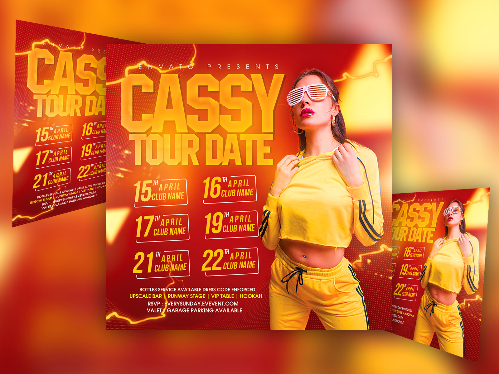 DJ Tour Date Flyer by X Team Graphic on Dribbble