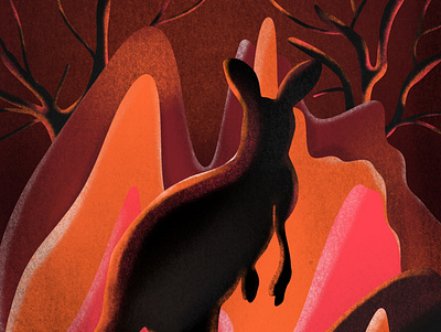 australia animal australia bushfire digital illustration illustration ipadproart kiasue procreate