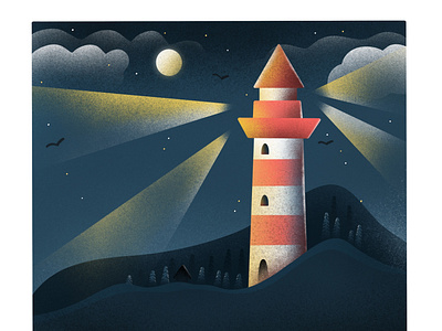 Leuchtturm blue design digital illustration illustration illustrator kiasue leuchtturm procreate procreate art procreateapp sea vitaminsea