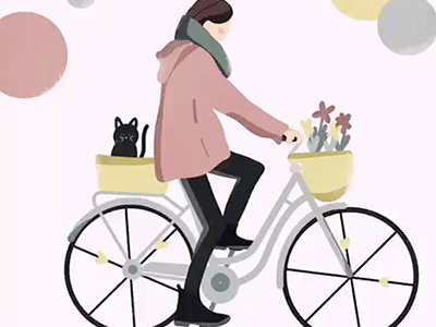 they see me rolling animated animation animation2d bycicle cat illustration illustration art illustration digital illustrator kiasue procreate procreate animation procreateapp