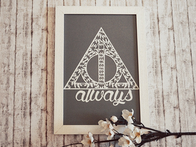 after all this time? always // finally framed always harrypotter paper papercut papercutting potter sign symbol