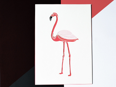 Flamingo papercut #2