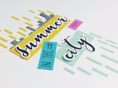 summer in the city cutout handlettering handmade illustration lettering papercut papercutting paperillustration quote songtext