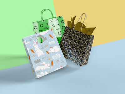 3D Shopping Bags Mockup
