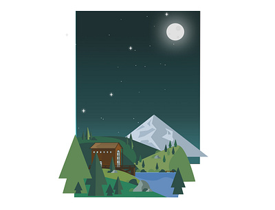 Night time camping site camping camping illustration figma figmadesign illustraion nature nature art nature illustration trees ui