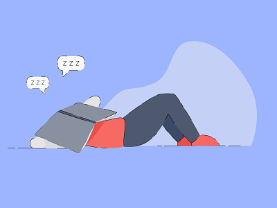 Sleepy head art character clean clean ui flat illustrations flatdesign illustraion lineart minimal sleeping sleeping ui sleepy ui vector