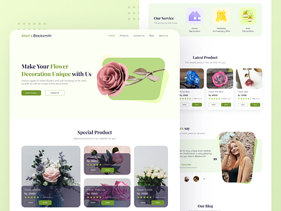 Flower Shop - Landing Page app design flower landingpage shop ui ux