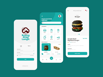 Food Delivery App app branding design designer identity design minimal ui ux vector web