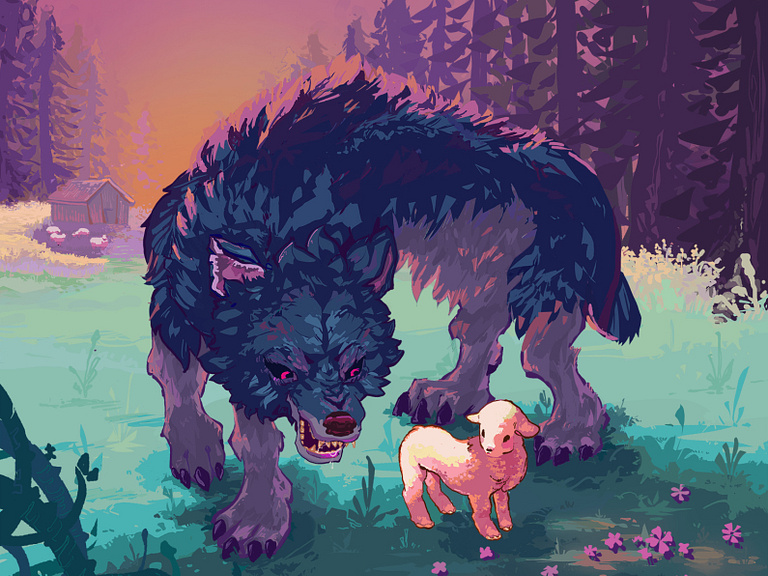 the-wolf-and-the-lamb-by-matt-on-dribbble