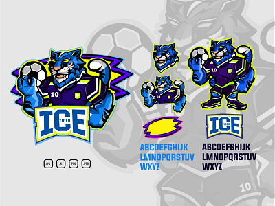 Esports Ice Tiger branding design design esport goal logodesign parts twitch logo twitchemote vector