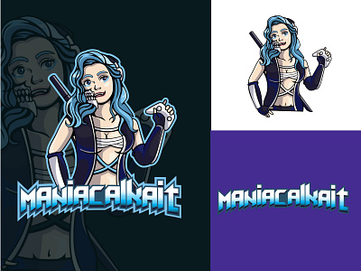 Maniacalkait Logo anime Esport 2021 artwork aurora bleach blue dribbble esports fighterhero final fiverrr hero ice july mcl mobilelegend monster portofolio samurai squad team