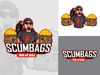 Custom logo esports for scumbags "4th of july"
