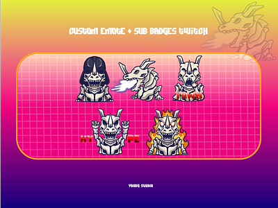 custom t-rex emote bone theme & twitch sub badge