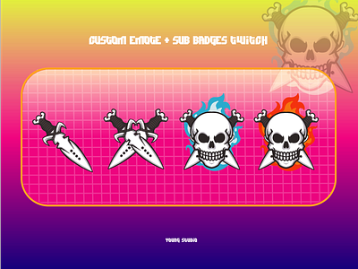Custom Sub badges with squll fire theme's
