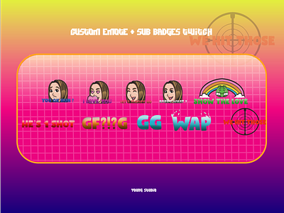 women in love custom emote + sub badges twitch 18 blackcompany branding clienthiring cr7 discover dribbblecustom emoteexpression headshoot hi indonesiadesign manchesterunited player pupg sniper twitchchannel united women womenintop young