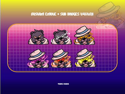 custom white bear detective sub badges twitch