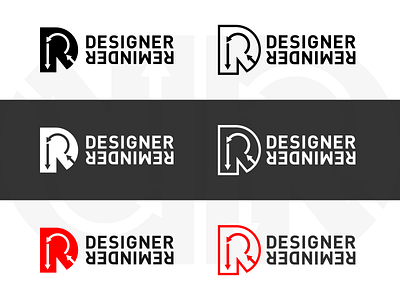 Designer Reminder brand branding design designer icon logo mark reminder typography vector