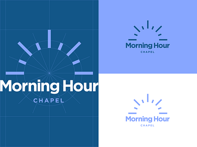 Cleanliness is next to Godliness blue brand church design grid grid logo logo mark morning rising sun sun