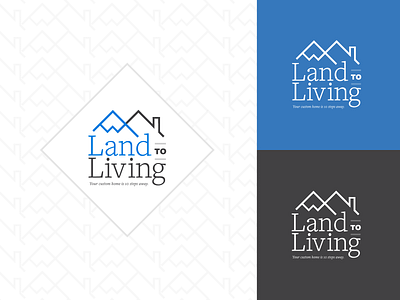 Land to Living Concept 1 brand design home house logo mark mountain roof vector