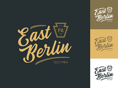 Not THAT East Berlin brand branding design logo mark pennsylvania typography vector