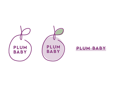 Plums - Concept Exploration 3 baby brand branding design illustration logo mark plum vector