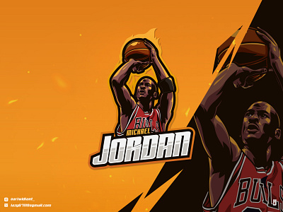 Michael Jordan "Esport Logo" design esportlogo graphic design illustration illustrator logo vector