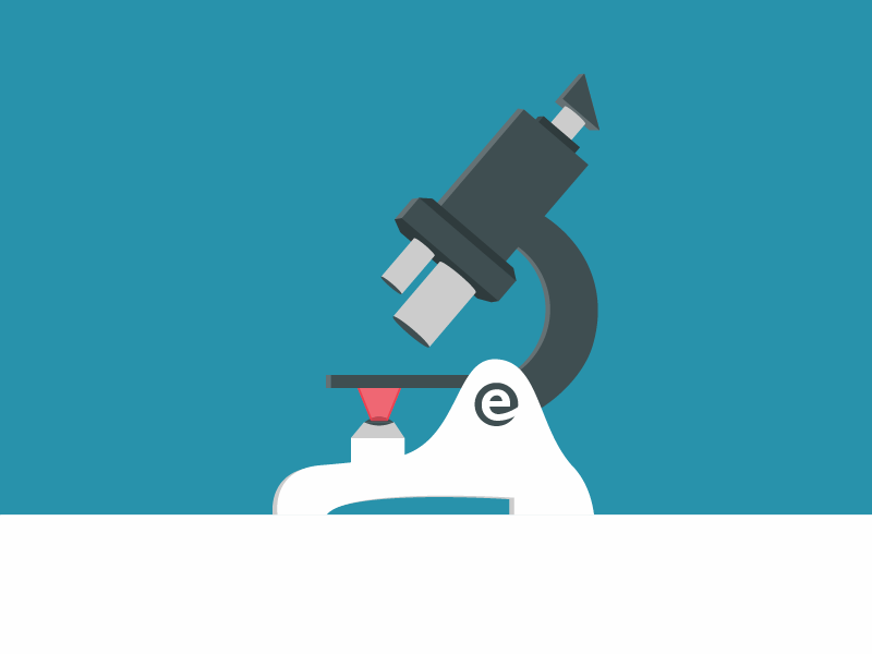 Microscope illustration by Bas Kaal on Dribbble
