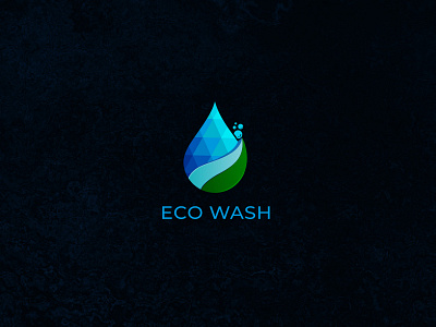 ECO WASH 3d animation branding branding design business logo clean design eco friendly graphic design green icon illustration logo logo design minimal logo minimalist logo motion graphics natural ui wash