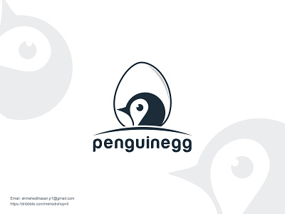 penguinegg 3d animation branding branding design business logo creative design egg graphic design icon illustration logo logo design minimal logo minimalist logo modern motion graphics penguin ui ux