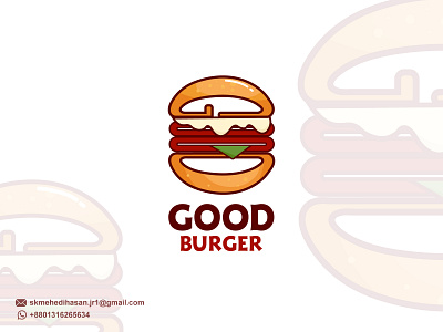GOOD BURGER 3d animation branding branding design burger business logo creative design food graphic design icon illustration logo logo design minimal logo minimalist logo modern motion graphics restaurant ui