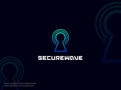 SECUREWAVE 3d animation branding branding design business logo cyber design graphic design icon illustration logo logo design minimal logo minimalist logo modern motion graphics security ui wave