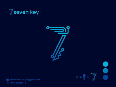 Modern Minimalist Logo (seven key)