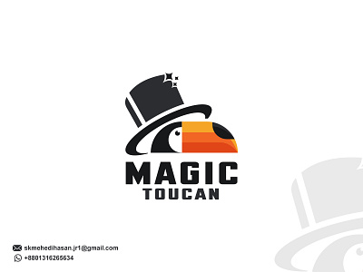 Creative Logo- MAGIC TOUCAN 3d animation branding branding design business logo creative design graphic design illustration logo logo design magic minimal logo minimalist logo motion graphics toucan ui