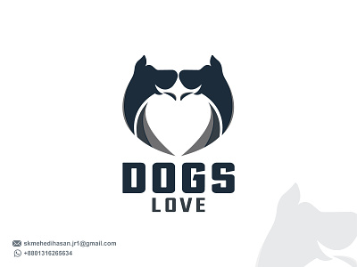 Creative Minimal Logo- DOGS LOVE