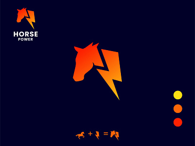 Modern Minimal Creative Logo - HORSE POWER