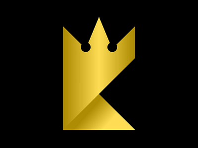 King logo branding clean design elegant flat gold graphic design k king letter logo minimal vector