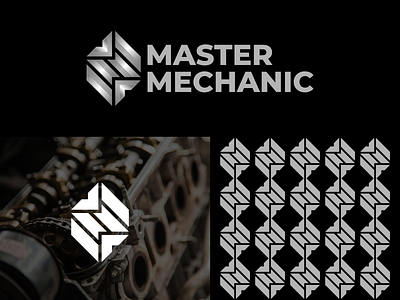 Master Mechanic 3d branding clean construction design flat graphic design letter logo mechanic minimal mm realestate sm vector