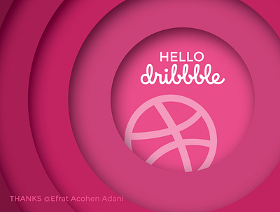 hello dribbble design vector